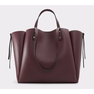 NWT~ALDO Bordeaux Supple Large & Roomy Tote Bag~